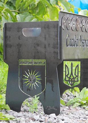 Мангал автоматичний на 8 шампурів з гравіюванням - кам'янець-подільський