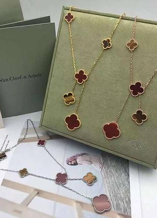 Подвески - галстуки ванклиф натуральный перламутр, позолота au 750. разные цвета. уточняйте у менеджеров.