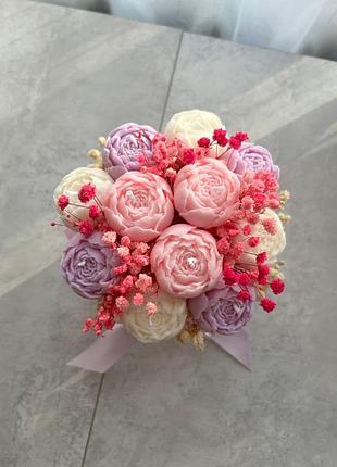 Квіткові букети з свічок з соєвого воску