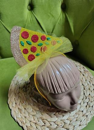 Обруч на голову ручной работы пицца на праздник или фотосессию