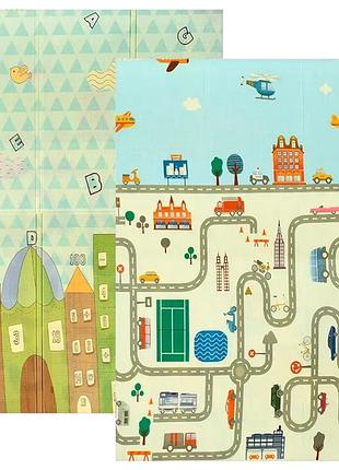 Термоковрик для детей thermomat 180 х 120 х 0.8 см коврик детский складной развивающий двухсторонний "дорога"