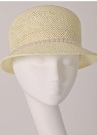 Летняя шляпа средние поля из рисовой соломки