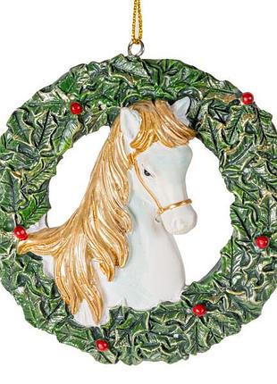 Фігурка на ялинку lefard кінь символ року 9 см 192-326 полістоун