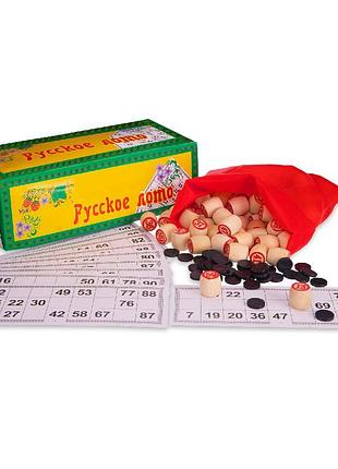 Лото настольная игра в подарочной картонной коробке
