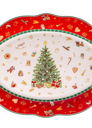 Блюдо новогоднее овальное lefard christmas delight 30,5 см 985-209 фарфор
