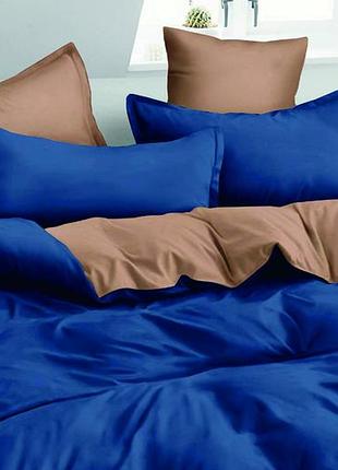 Vs-bm2.5-210 комплект постільної білизни синьо-кремовий, євро versailles, мікрофібра