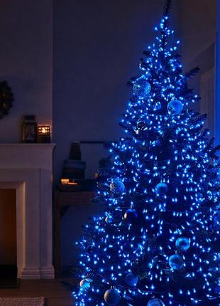 Гірлянда нитка вулична 30 м 300 led білий провід синій cf300l30mwbl