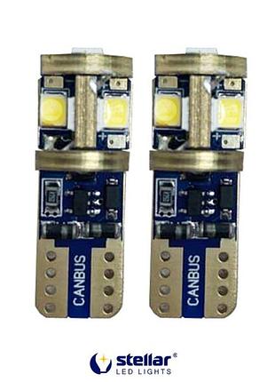 Led автолампа k10 stellar цоколь t10/w5w can bus білий