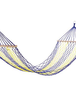 Гамак-сітка з дерев'яними перекладинами sport trade to-9051 2х0,8м кольори в асортименті