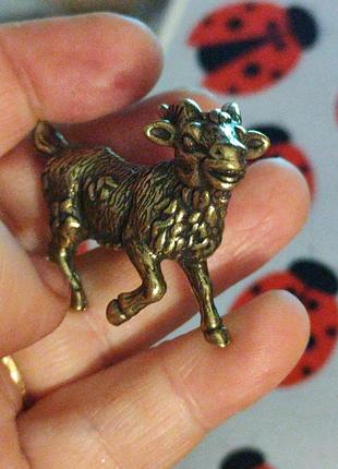 Козел коза фигурка статуэтка латунная металл латунь