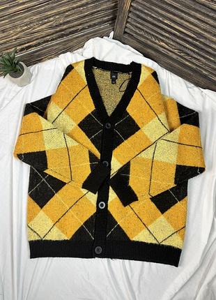 Кофта на ґудзиках кардиган з ромбами м