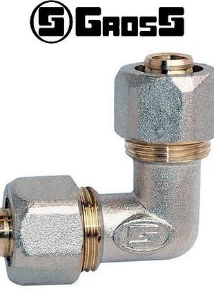 Угол зажимной для металлопластиковой трубы l16*16 (разборной), gross