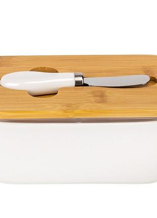 Масленка керамика бамбук 10,5х17 см 9184-019