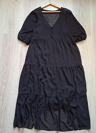 Шифоновое миди платье