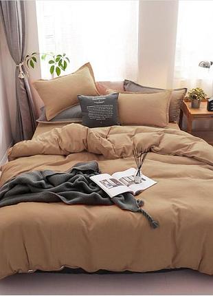 Постільна білизна бязь бежева двоспальний євро