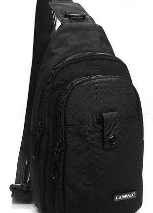 Мужская сумка тканевая lanpad черная