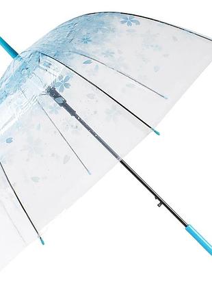 Зонт трость полуавтомат umbrella cane "весна" 60 см (r83140) голубой