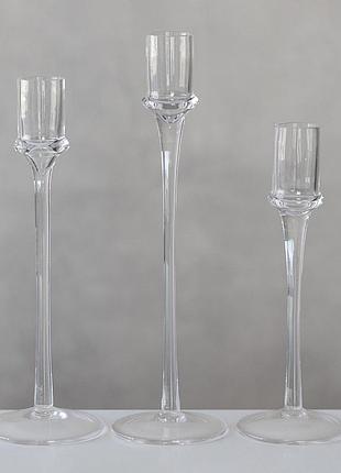 Набір з 3 свічників витонченість 26 см 12020-012 скло