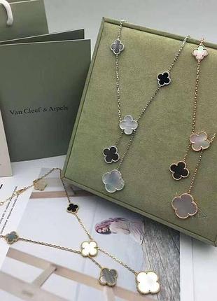 Подвески - галстуки ванклиф натуральный перламутр, позолота au 750. разные цвета. уточняйте у менеджеров.