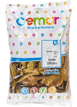 Шарики 10 металлик "сатиновое золото" gm90/074 97412