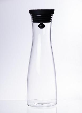 Скляний графін із кришкою 1.5 (л) для води, соку, лимонаду hp-19-44