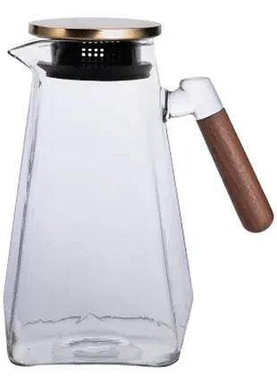 Заварювальний чайник із боросилікатного скла 2 л — міцність, прозорість і зручність для великих чаювань