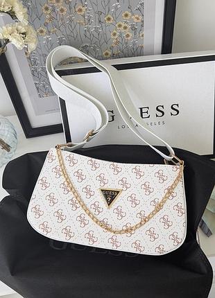 Сумка женская ge багет белый з цепью гесс yousf