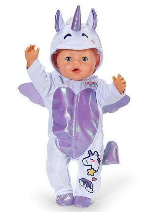 Одежда для куклы baby born - комбинезон единорога 2