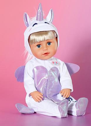 Одежда для куклы baby born - комбинезон единорога 8