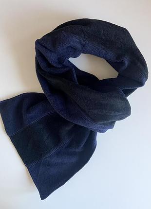 Мужской шарф из флиса синий с черный