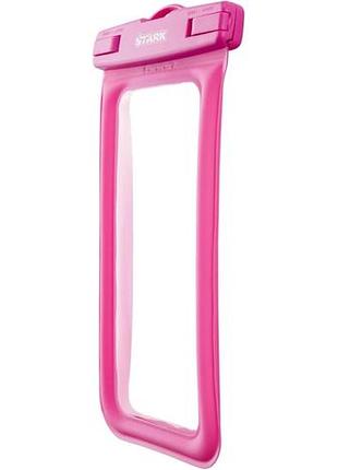 Водонепроницаемый чехол для телефона на шею stark розовый