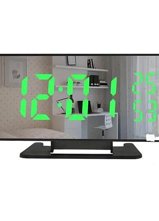 Электронные часы с будильником и термометром vst-888y, от сети