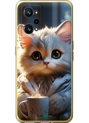 Чохол на realme gt neo 3t білий кіт "5646u-2960-7673"