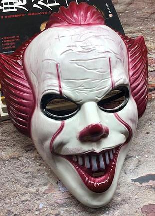 Маска клоуна на хэллоуин с дефектом one size разноцветный