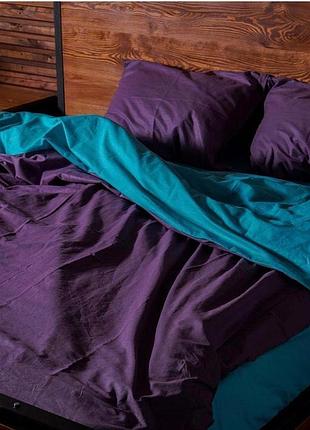 Постельное белье бязь фиолетово-бирюзовый