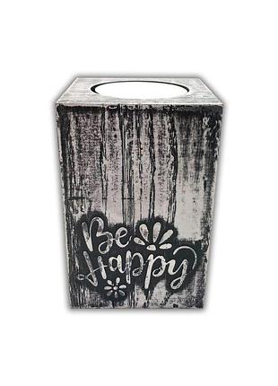 Дерев'яний підсвічник be happy хрп0003сва тур-колекшн