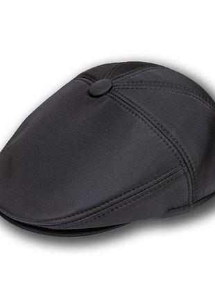 Кепка мужская чёрная из плащёвки пятиклинка 60