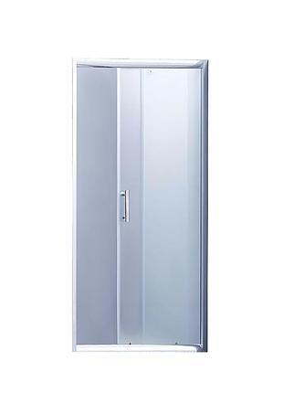 Душевая дверь в нишуlidz zycie стеклянная раздвижная двухсекционная 185x100см матовая 5мм профиль хром