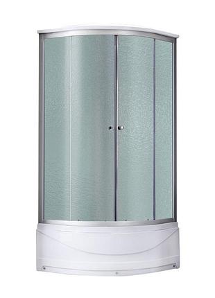 Душевой бокс lidz c поддоном tani 90x90x219см матовый витраж 4мм профиль сатин ltsb9090sathighfr