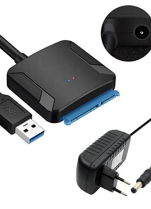 Переходник адаптер usb 3.0 - sata для hdd 3.5" / 2.5" с блоком питания, черный, amazon, германия