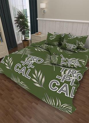 Постельное белье бязь tropical зеленый