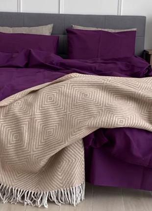 Постільна білизна бязь сливовий двоспальний євро