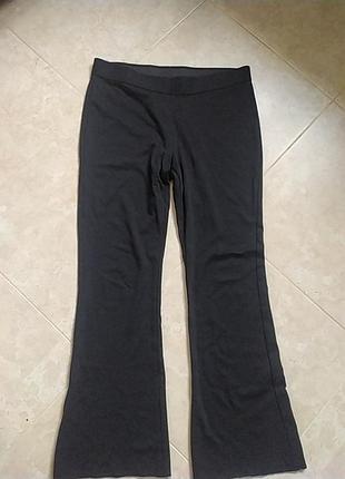 Брюки женские черные трикотажные базовые