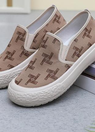 Текстильные женские слипоны,26 см -40 г