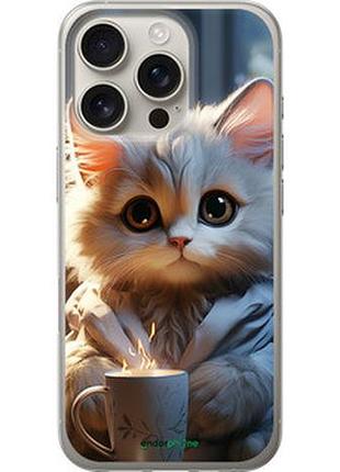 Чохол на iphone 16 pro білий кіт "5646u-3708-7673"