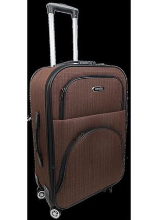 Тканевый средний чемодан на колесах 67l gedox gd polo коричневый