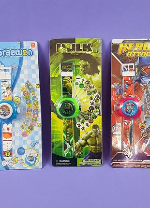 Годинник для хлопчиків з супергероями та проектором c 61273