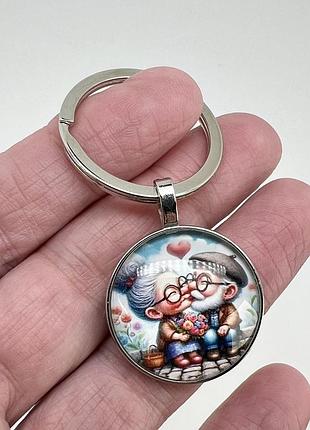 Брелок для ключей "бабушка с дедушкой" арт. 07428