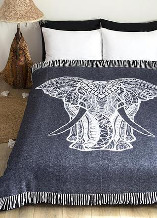 Плед хлопок 170х200 elephant lotus