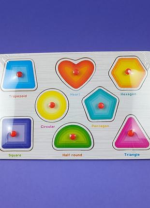 Дерев'яна гра рамка-вкладиш фігури md1536